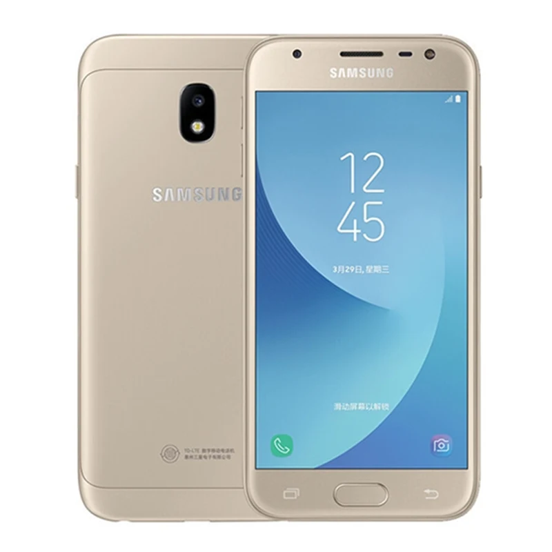 Оригинальный разблокированный сотовый телефон Samsung Galaxy J3 (2017) J330F экран 5 0 дюйма