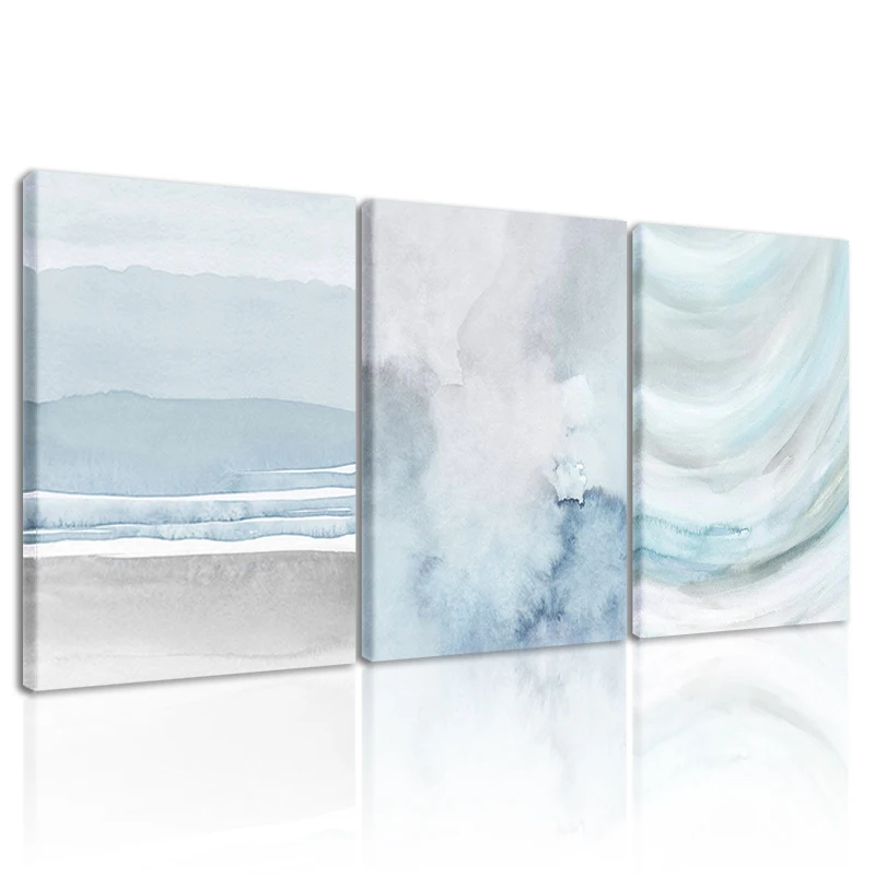 Wood Framed Abstract Canvas Painting Print Light Blue Misty Wall Art for Living Room Ready To Hang Decoration Picture Home Decor
Wood Framed Abstract Canvas Painting Print Light Blue Misty Wall Art for Living Room Ready To Hang Decoration Picture Home Decor