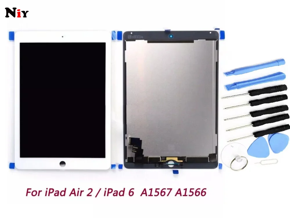 Подходит для Apple Ipad Air 2 ipad 6 A1567 A1566 новый ЖК + компонент сенсорного экрана замена