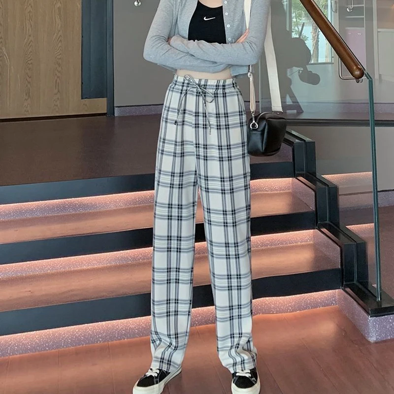 Plaid Pants Women Plus Size Casual Chic Loose Wide Leg Trousers Ins Retro Teens Harajuku Hip-hop All-match Unisex Streetwear
Plaid Pants Women Plus Size Casual Chic Loose Wide Leg Trousers Ins Retro Teens Harajuku Hip-hop All-match Unisex Streetwear