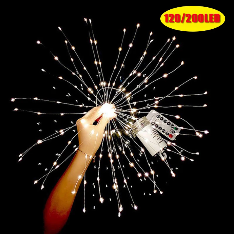 120/200 LED Waterproof Firework Lights Hanging String Lighting Fairy Lights For Wedding Christmas Party Outdoor Starburst Decor
120/200 LED Waterproof Firework Lights Hanging String Lighting Fairy Lights For Wedding Christmas Party Outdoor Starburst Decor