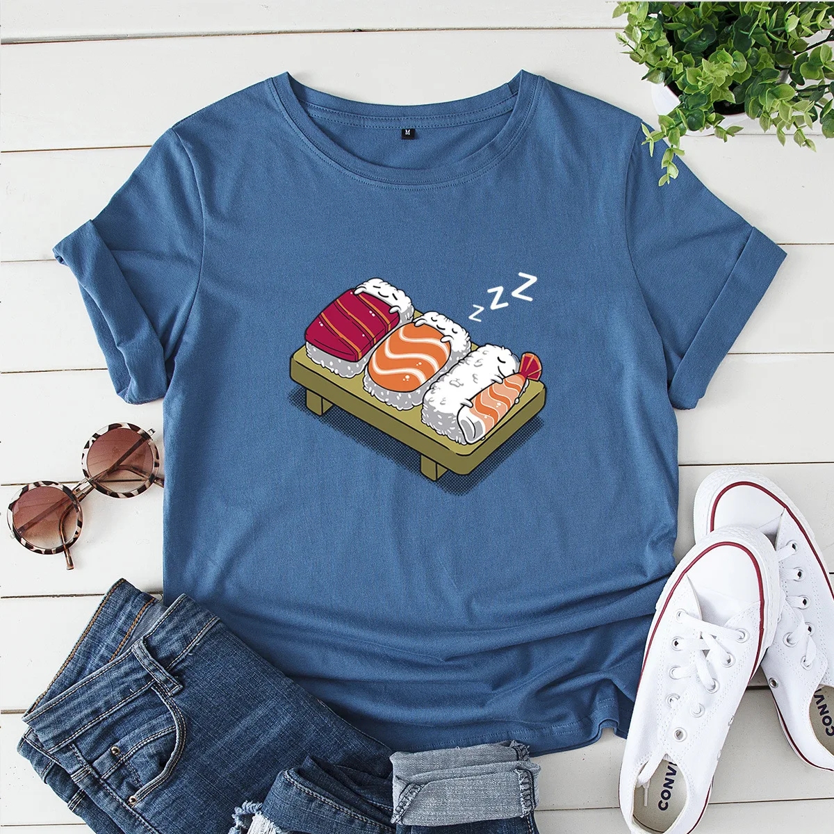 100% Cotton Women T-shirts Cute Sushi Cartoon Printed T Shirt Female Top Graphic Tee Harajuku Tshirt for Women Mujer Camisetas
100% Cotton Women T-shirts Cute Sushi Cartoon Printed T Shirt Female Top Graphic Tee Harajuku Tshirt for Women Mujer Camisetas