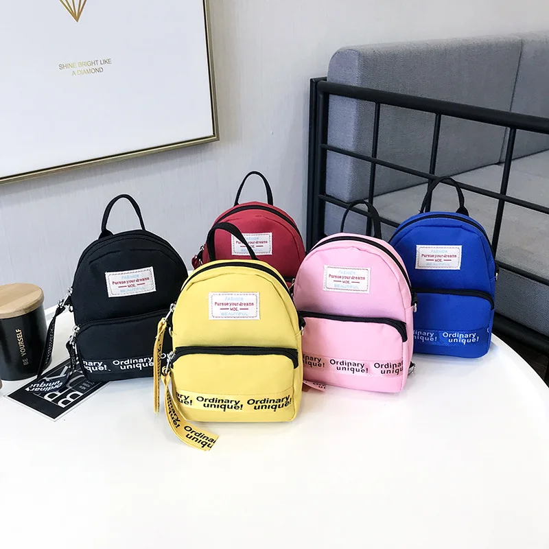 Backpack Women Oxford Waterproof 2021 Fashion Brand Letter Small Square Bags High Quality For Teenager Girls Mini Bag | Багаж и сумки