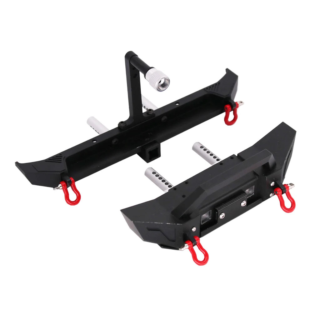 Передний и задний бампер с светильник кой для Traxxas TRX4 Axial SCX10 и SCX10 II 90046 90047, черный металл, 1/10 RC Гусеничный автомобиль
Передний и задний бампер с светильник кой для Traxxas TRX4 Axial SCX10 и SCX10 II 90046 90047, черный металл, 1/10 RC Гусеничный автомобиль