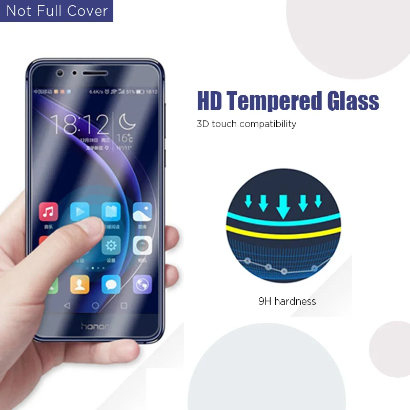 Защитное стекло для смартфона Honor 6 7 8 Lite Pro 9H HD прозрачное закаленное 9 10 20 Global |