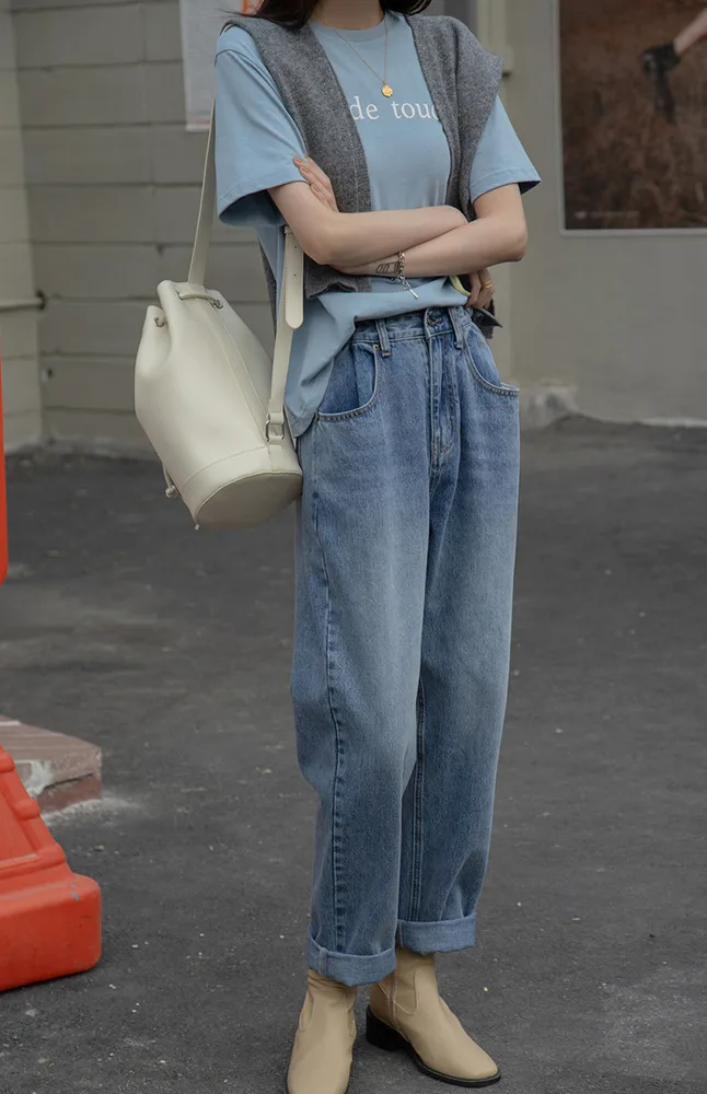 High Waist Jeans Women's Early Spring 2021 New Loose And Thin Straight Tube Pants
High Waist Jeans Women's Early Spring 2021 New Loose And Thin Straight Tube Pants