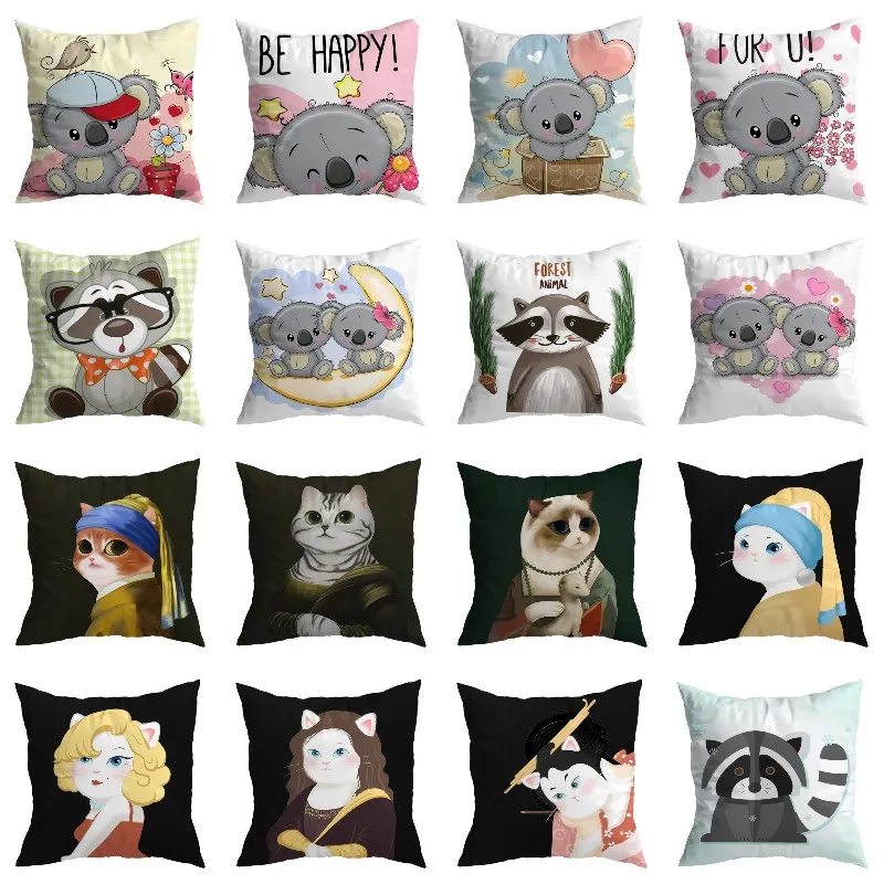 Cute Cat Oil Painting Printed Cushion Cover pillow decor cushion cover pillow Decorative Pillowcase for sofa Pillowcover Soft
Cute Cat Oil Painting Printed Cushion Cover pillow decor cushion cover pillow Decorative Pillowcase for sofa Pillowcover Soft