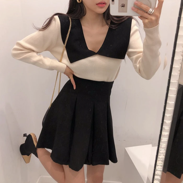 4xl plus big size sweater women spring autumn winter 2020 feminina v-neck thin cute sweet color matching sweaters female A5258
4xl plus big size sweater women spring autumn winter 2020 feminina v-neck thin cute sweet color matching sweaters female A5258