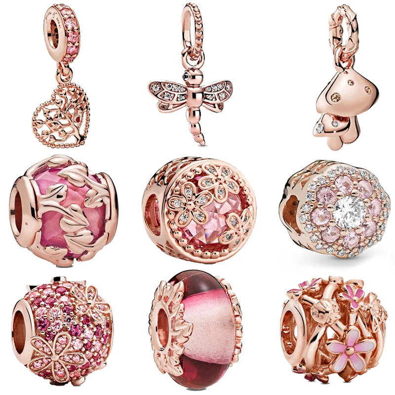 2020 Rose Gold 925 Sterling Silver charms Sparkling Leaf Flower Dangle Charms fit Original Pandora Bracelets Women DIY Jewelry
2020 Rose Gold 925 Sterling Silver charms Sparkling Leaf Flower Dangle Charms fit Original Pandora Bracelets Women DIY Jewelry