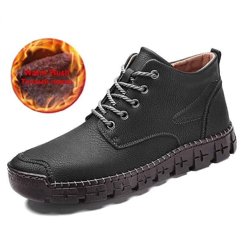 Мужские плюшевые ботинки, теплые зимние ботинки в британском стиле, Классические ботильоны, обувь для снега 
Мужские плюшевые ботинки, теплые зимние ботинки в британском стиле, Классические ботильоны, обувь для снега