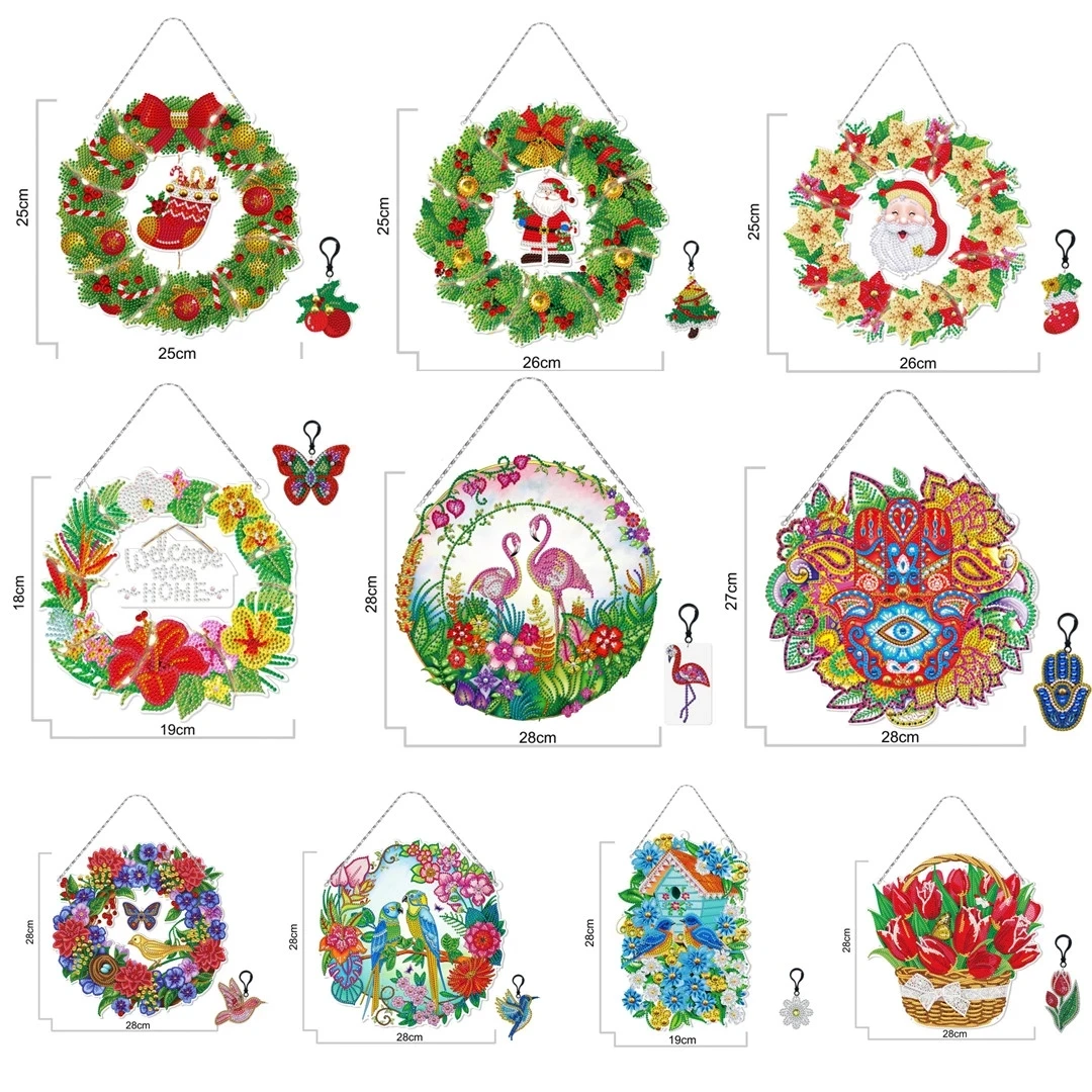 Diy flowers wreath for window decoration with LED acrylic diamond wreath for door hanging Christmas decorative wreaths Gifts
Diy flowers wreath for window decoration with LED acrylic diamond wreath for door hanging Christmas decorative wreaths Gifts
