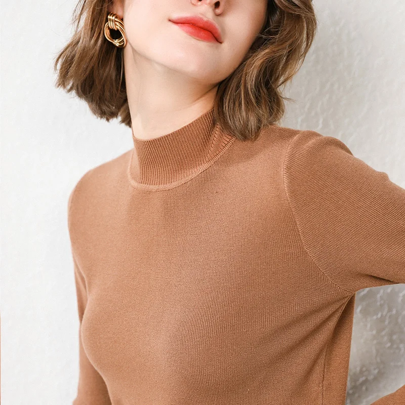 BELIARST 2019 Autumn and Winter New Sweater Women's Half-high Collar Pullover Slim Fashion Knit Bottoming Shirt Wild Sweater
BELIARST 2019 Autumn and Winter New Sweater Women's Half-high Collar Pullover Slim Fashion Knit Bottoming Shirt Wild Sweater