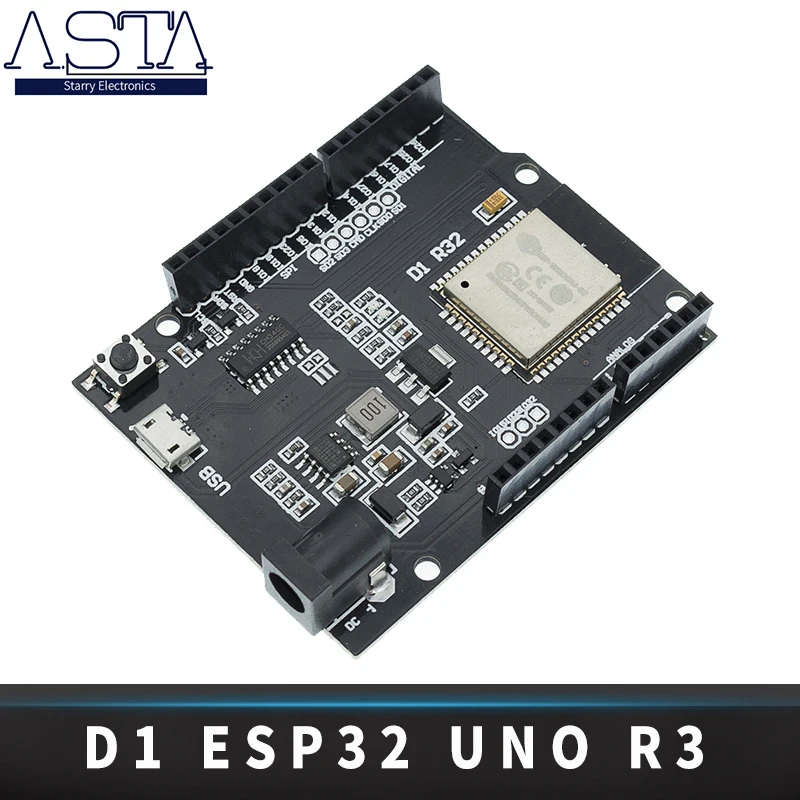 Для Wemos D1 ESP32 ESP-32 Wi-Fi Bluetooth 4MB Flash UNO R32 Модуль платы CH340 CH340G макетная плата для Arduino |