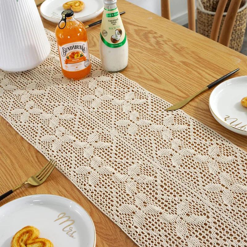 Nordic Crochet Lace Table Runner Pastoral Handmade Knit Hollow Table Cloth Tassel Table Runner Christmas Decor for Home Table
Nordic Crochet Lace Table Runner Pastoral Handmade Knit Hollow Table Cloth Tassel Table Runner Christmas Decor for Home Table