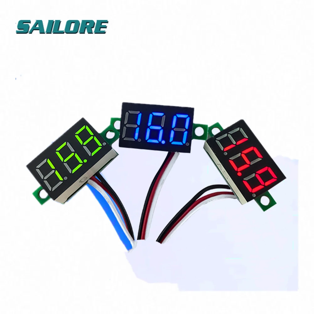 0.36 Inch 0.36'' 3 Bits Wire Mini DC Digital Panel Voltmeter Panel Mount LED Voltage Meter Tester Green Blue Red Module Board
0.36 Inch 0.36'' 3 Bits Wire Mini DC Digital Panel Voltmeter Panel Mount LED Voltage Meter Tester Green Blue Red Module Board