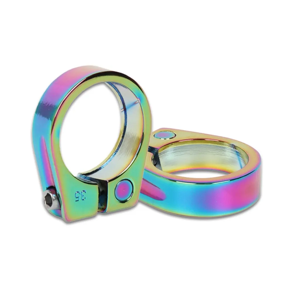 Colorful Seatpost Clamp 28.6/31.8/34.9mm Aluminum Ultra-light MTB Road Bike Bicycle Seatpost Clamp Durable Cycling Accessories
Colorful Seatpost Clamp 28.6/31.8/34.9mm Aluminum Ultra-light MTB Road Bike Bicycle Seatpost Clamp Durable Cycling Accessories