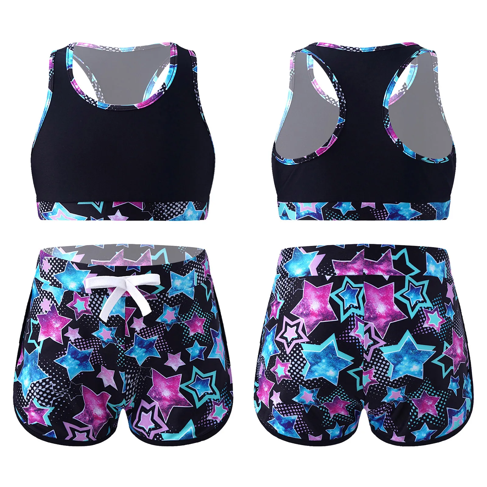 Kids Girls Tracksuit Outfit Floral Printed Tanks Bra Tops Crop Top with Leggings Pants for Stage Performance Workout Gymastics
Kids Girls Tracksuit Outfit Floral Printed Tanks Bra Tops Crop Top with Leggings Pants for Stage Performance Workout Gymastics