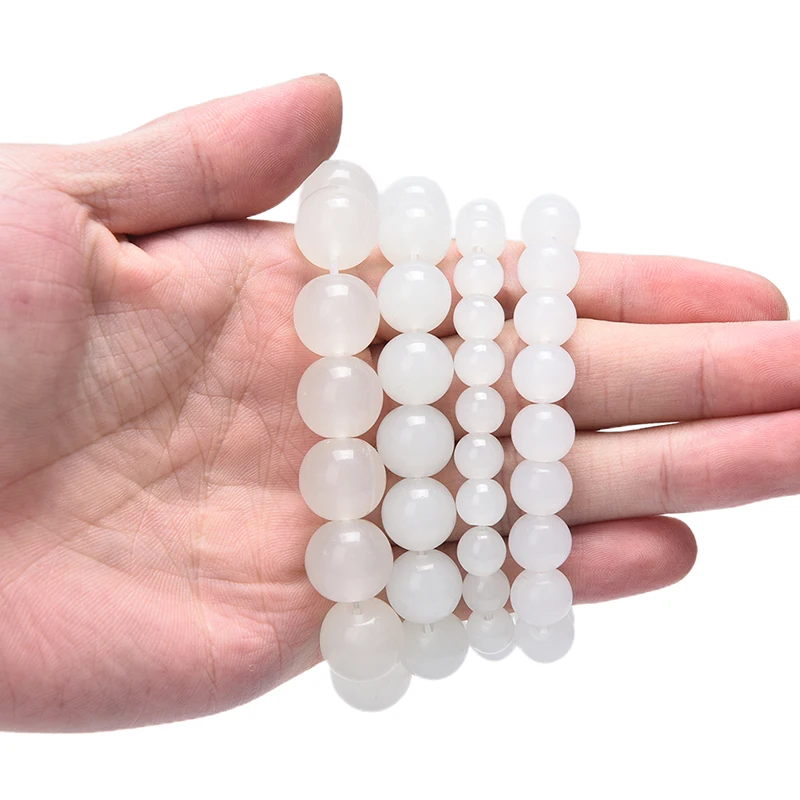 Round Shape Natural White Jades Stone Beads For Jewelry Making DIY Crystal Bracelet
Round Shape Natural White Jades Stone Beads For Jewelry Making DIY Crystal Bracelet