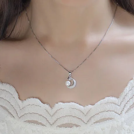 DIWENFU S925 Sterling Silver 45cm Necklace White Freshwater Pearl Jewelry Pendant Women Collares Mujer Pearl Pendant Necklaces
DIWENFU S925 Sterling Silver 45cm Necklace White Freshwater Pearl Jewelry Pendant Women Collares Mujer Pearl Pendant Necklaces