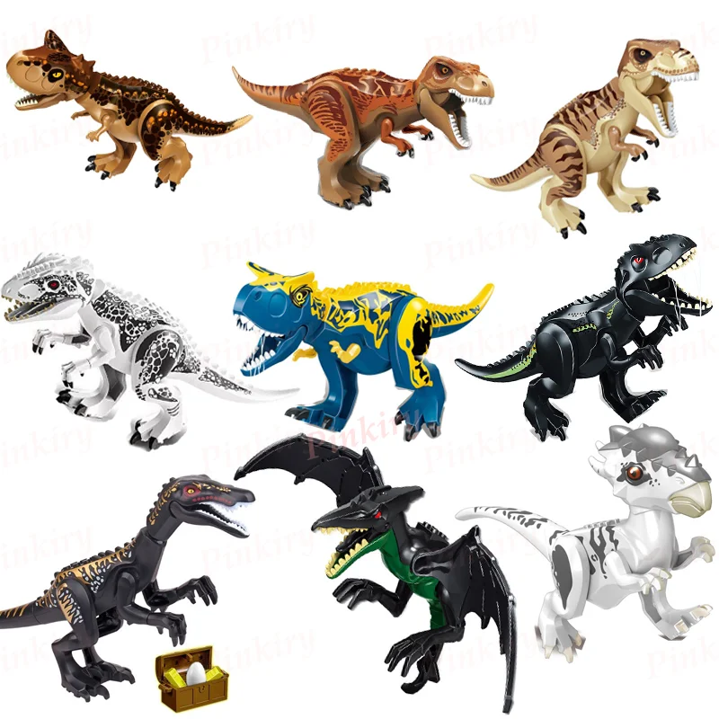 

Jurassic World Dinosaurs Figures Bricks Tyrannosaurus Indominus Rex I-Rex Assemble Building Blocks Kid Toy Dinosuar