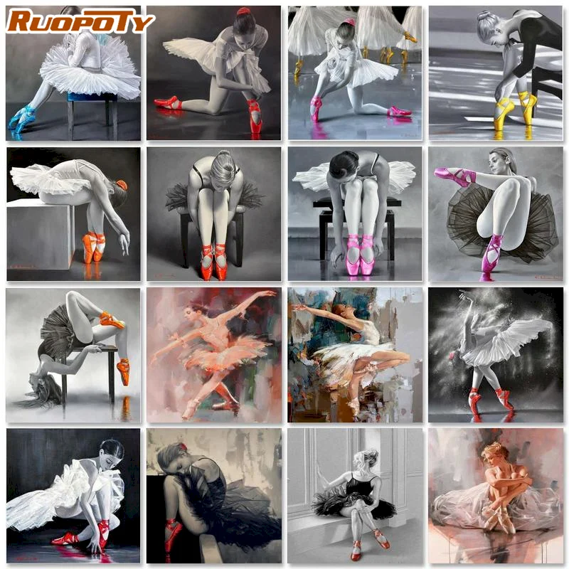 RUOPOTY DIY Pictures By Numbers Ballet Girl Kits Drawing Canvas HandPainted Coloring Oil Painting By Number Dancer Figure Home D
RUOPOTY DIY Pictures By Numbers Ballet Girl Kits Drawing Canvas HandPainted Coloring Oil Painting By Number Dancer Figure Home D