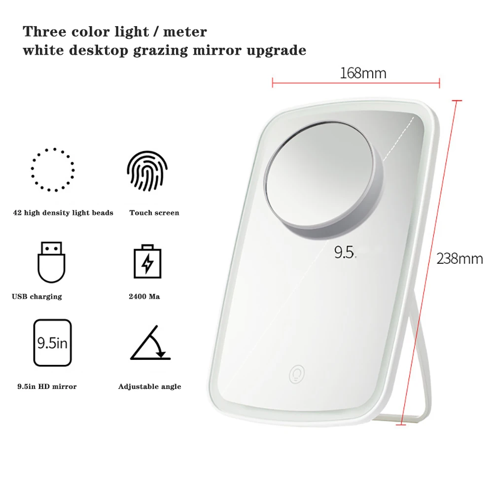 XIAOMI MIJIA LED Makeup Mirror intelligent Portable Desktop Ladies Makeup Light Adjustable Women Girls Rectangle Mirrors
XIAOMI MIJIA LED Makeup Mirror intelligent Portable Desktop Ladies Makeup Light Adjustable Women Girls Rectangle Mirrors