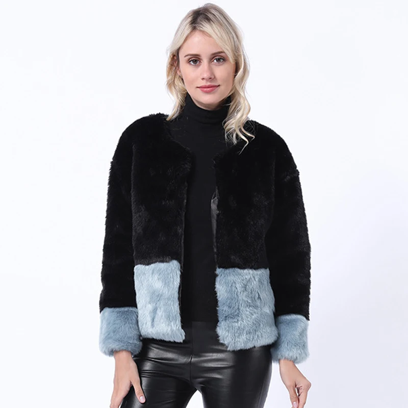 Savabien 2019 Winter New Long Sleeve Patchwork Short Faux Fur Coat Furry Elegant Streetwear Festival Ladies Fur Jacket Overcoat
Savabien 2019 Winter New Long Sleeve Patchwork Short Faux Fur Coat Furry Elegant Streetwear Festival Ladies Fur Jacket Overcoat