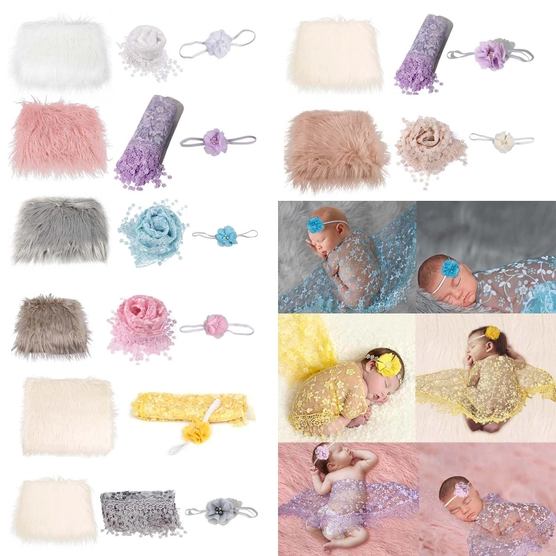 3Pcs Baby Blanket Swaddle Wrap Headband Set Newborn Photography Props Infants Photo Shooting Outfits Accessories
3Pcs Baby Blanket Swaddle Wrap Headband Set Newborn Photography Props Infants Photo Shooting Outfits Accessories