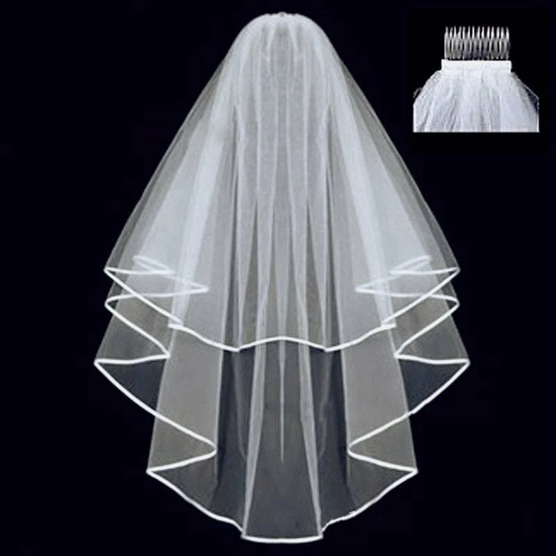 Short Tulle Wedding Veils Two Layer 75cm Comb White Ivory Bridal Veil for Bride for Marriage Wedding Accessories
Short Tulle Wedding Veils Two Layer 75cm Comb White Ivory Bridal Veil for Bride for Marriage Wedding Accessories