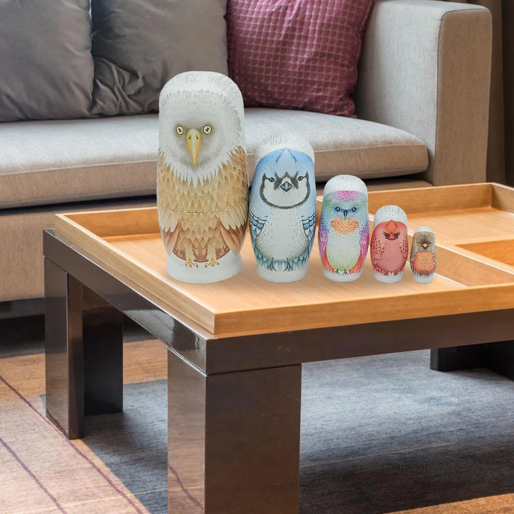 Set of 5 Matryoshka Wooden Owl Russian Nesting Doll Stacking Dolls Toys for Kids Gift, Home Decoration
Set of 5 Matryoshka Wooden Owl Russian Nesting Doll Stacking Dolls Toys for Kids Gift, Home Decoration