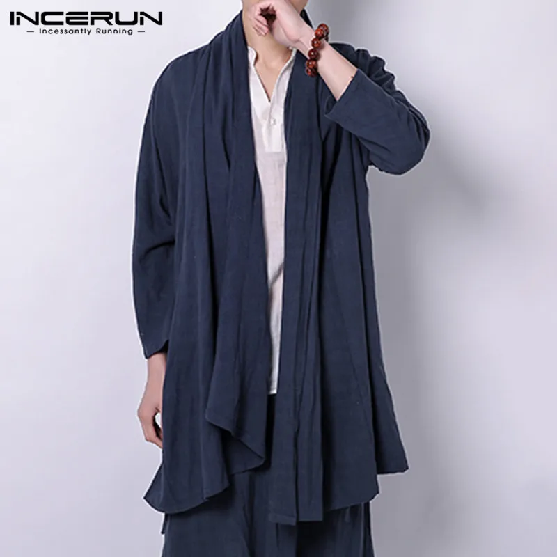 Кардиган мужской однотонный из хлопка, с длинным рукавом 
Кардиган мужской однотонный из хлопка, с длинным рукавом