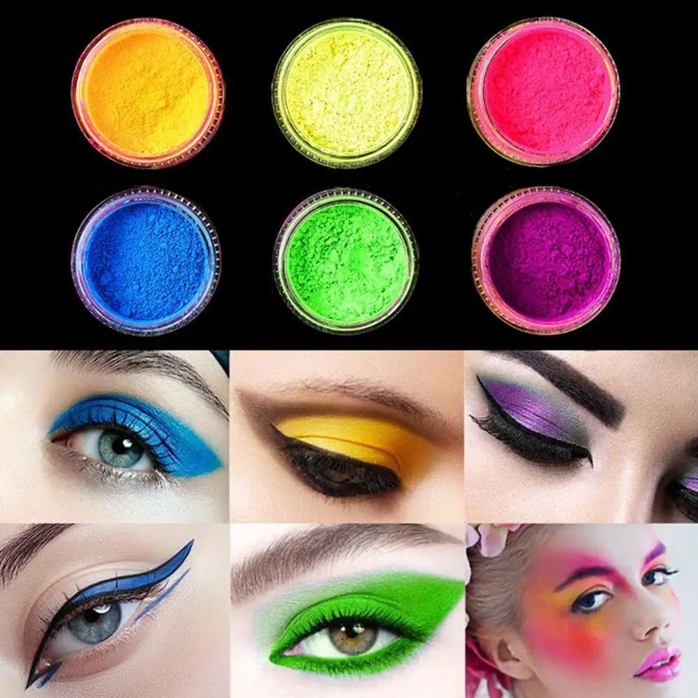 6 Colors Mixed Neon Powder Eyeshadow Matte Mineral Sequin Nail Powder Shimmer Shiny Eye Shadow Cosmetic Makeup Tools Accessories 
6 Colors Mixed Neon Powder Eyeshadow Matte Mineral Sequin Nail Powder Shimmer Shiny Eye Shadow Cosmetic Makeup Tools Accessories