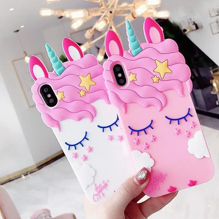 

3D Cartoon Unicorn Case For Huawei P30 P20 P10 P8 Lite 2017 P Smart 2019 2020 Y3 Y5 Y6 Y7 Y9 Pro Prime 2018 Y6s Soft Back Cover