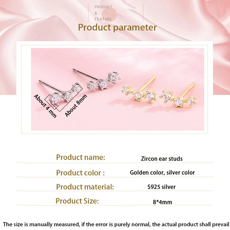 ZHIMO Jewelry 2021 New s925 Silver Star Small And Elegant Curved Crystal Inlaid Zircon Earrings Fashionable All-match
ZHIMO Jewelry 2021 New s925 Silver Star Small And Elegant Curved Crystal Inlaid Zircon Earrings Fashionable All-match