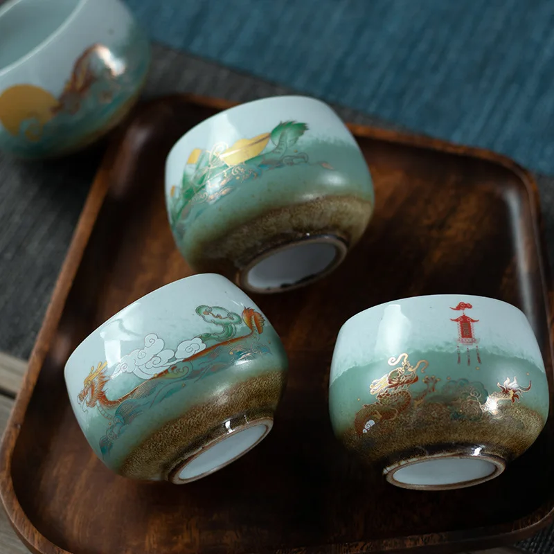 Heritage Tea Cup Set Handmade Kiln Baked Vintage Ceramic Kung Fu Tea Cup Master Cup Single Cup Small Ceramic Cups Tea cup suit
Heritage Tea Cup Set Handmade Kiln Baked Vintage Ceramic Kung Fu Tea Cup Master Cup Single Cup Small Ceramic Cups Tea cup suit
