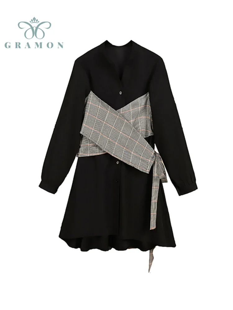 Vestidos Весна-Осень Новые платья для женщин модные платья с имитацией двух частей с длинным рукавом в стиле High Street Mujer повседневная одежда овер...
Vestidos Весна-Осень Новые платья для женщин модные платья с имитацией двух частей с длинным рукавом в стиле High Street Mujer повседневная одежда овер...