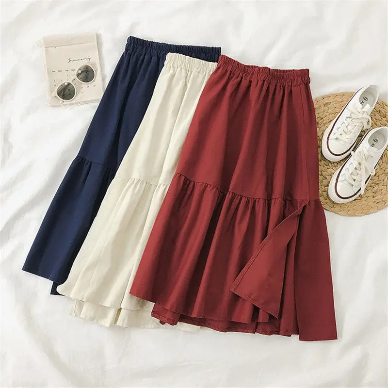 Women's spring and summer 2021 new Korean chic high waist slim student mid length
Women's spring and summer 2021 new Korean chic high waist slim student mid length