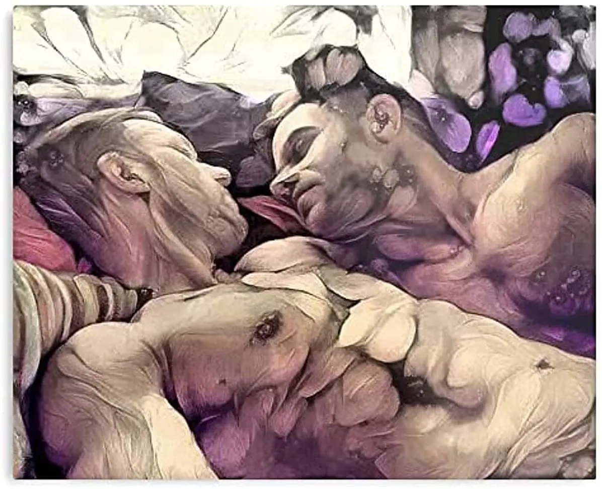 Emerging Intimate Couple Art Gay Canvas Painting Lover Gift Home Living Room Bedroom Art Deco Printmaking
Emerging Intimate Couple Art Gay Canvas Painting Lover Gift Home Living Room Bedroom Art Deco Printmaking
