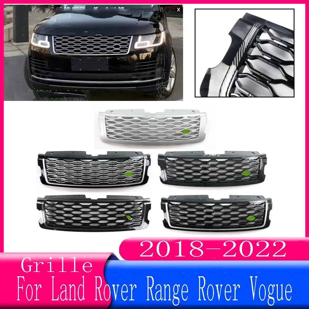 

L 405 для Land Rover Range Rover Vogue L405 2018 2019 2020 2021 2022 + Автомобильный передний бампер решетка Центральная панель Стайлинг верхний гриль