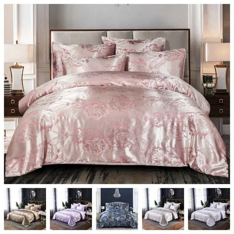 Luxury 2 or 3pcs Adults Bedding Set Satin Jacquard Duvet Cover Sets 1 Quilt Cover + 1/2 Pillowcases Twin Double Full Queen King
Luxury 2 or 3pcs Adults Bedding Set Satin Jacquard Duvet Cover Sets 1 Quilt Cover + 1/2 Pillowcases Twin Double Full Queen King