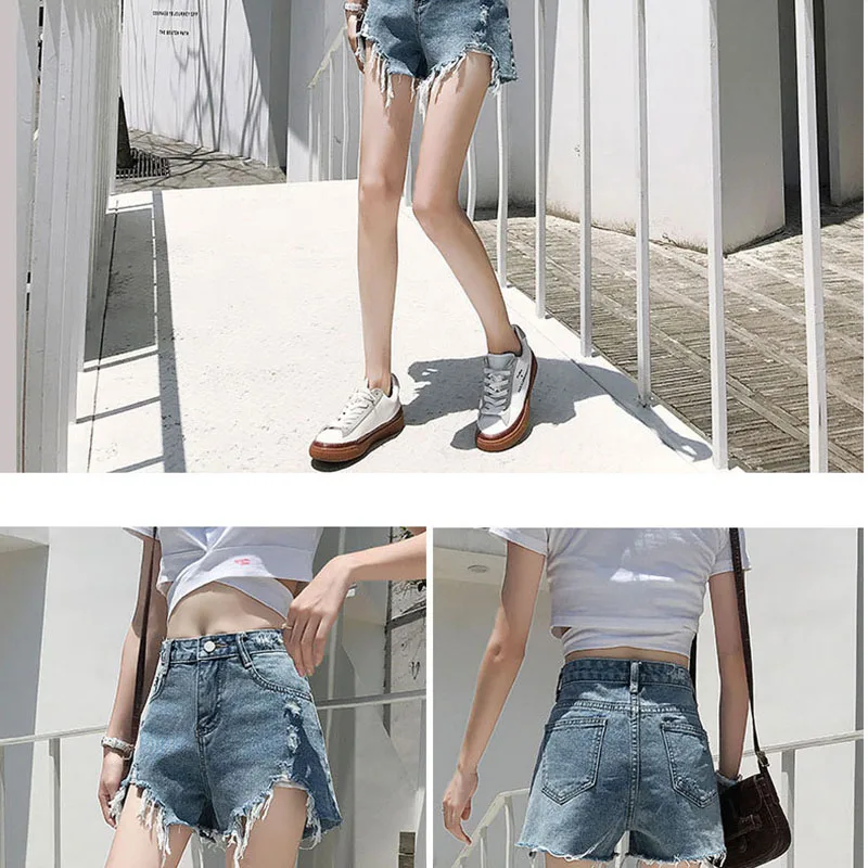 New 2020 Summer High Waist Denim Shorts Women Casual Loose Ladies Fashion Plus Size Elastic Waist Wide Leg Short Jeans Female
New 2020 Summer High Waist Denim Shorts Women Casual Loose Ladies Fashion Plus Size Elastic Waist Wide Leg Short Jeans Female