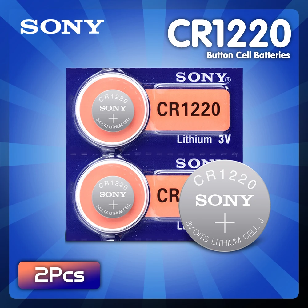 2 шт./лот оригинал для SONY CR1220 кнопочные аккумуляторы CR 1220 3V литиевая монета