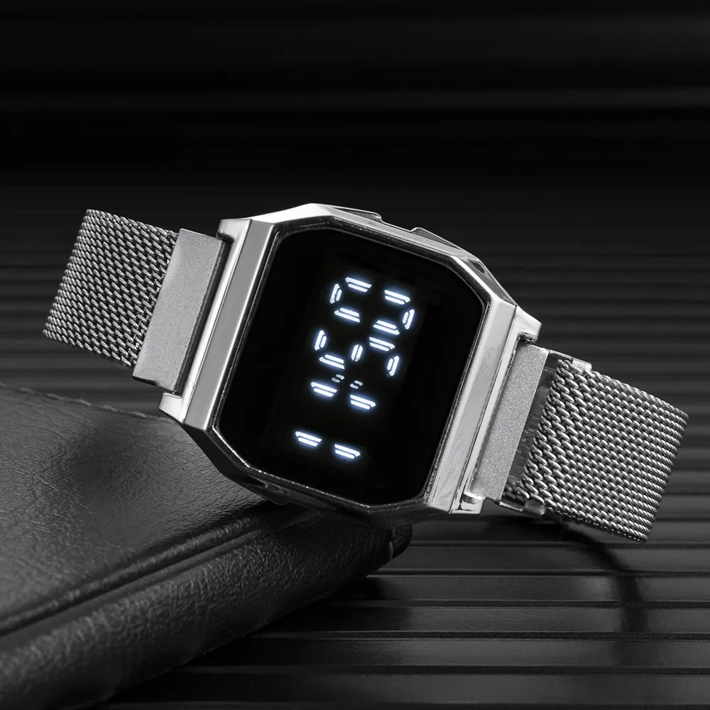Часы Reloj цифровые для мужчин и женщин, светодиодные электронные спортивные наручные часы, модный роскошный браслет из нержавеющей стали, часы с квадратным циферблатом
Часы Reloj цифровые для мужчин и женщин, светодиодные электронные спортивные наручные часы, модный роскошный браслет из нержавеющей стали, часы с квадратным циферблатом