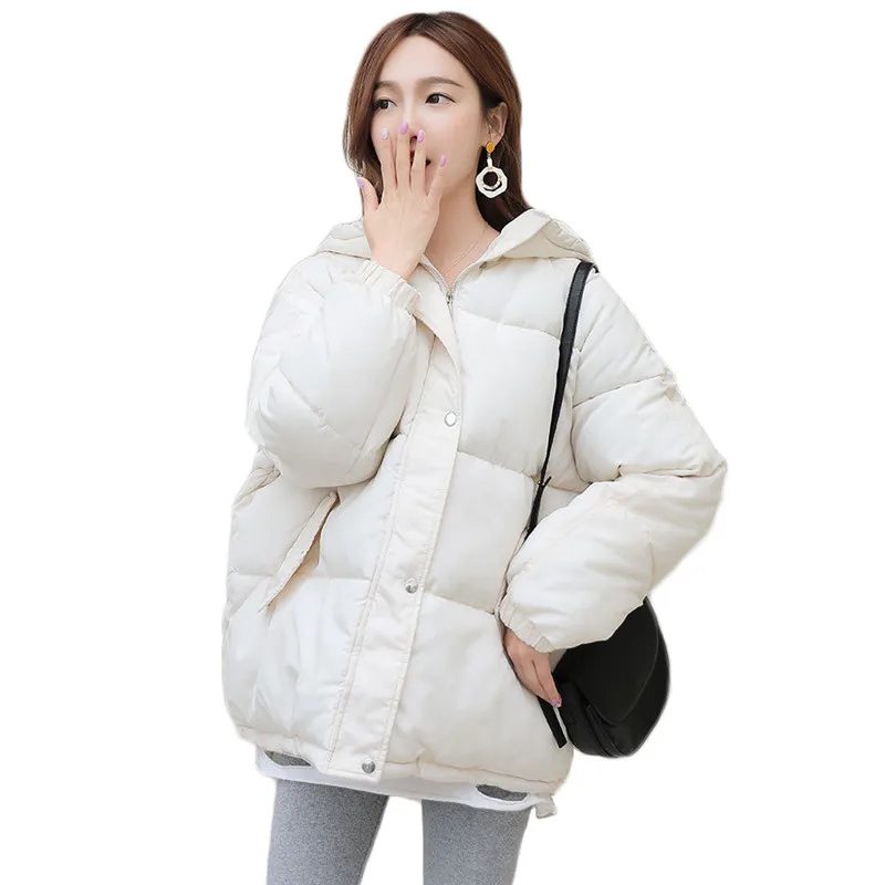 Winter coat short loose white M-2XL plus size hooded cotton jacket 2020 autumn new Korean fashion long sleeve warmth parka JD936
Winter coat short loose white M-2XL plus size hooded cotton jacket 2020 autumn new Korean fashion long sleeve warmth parka JD936