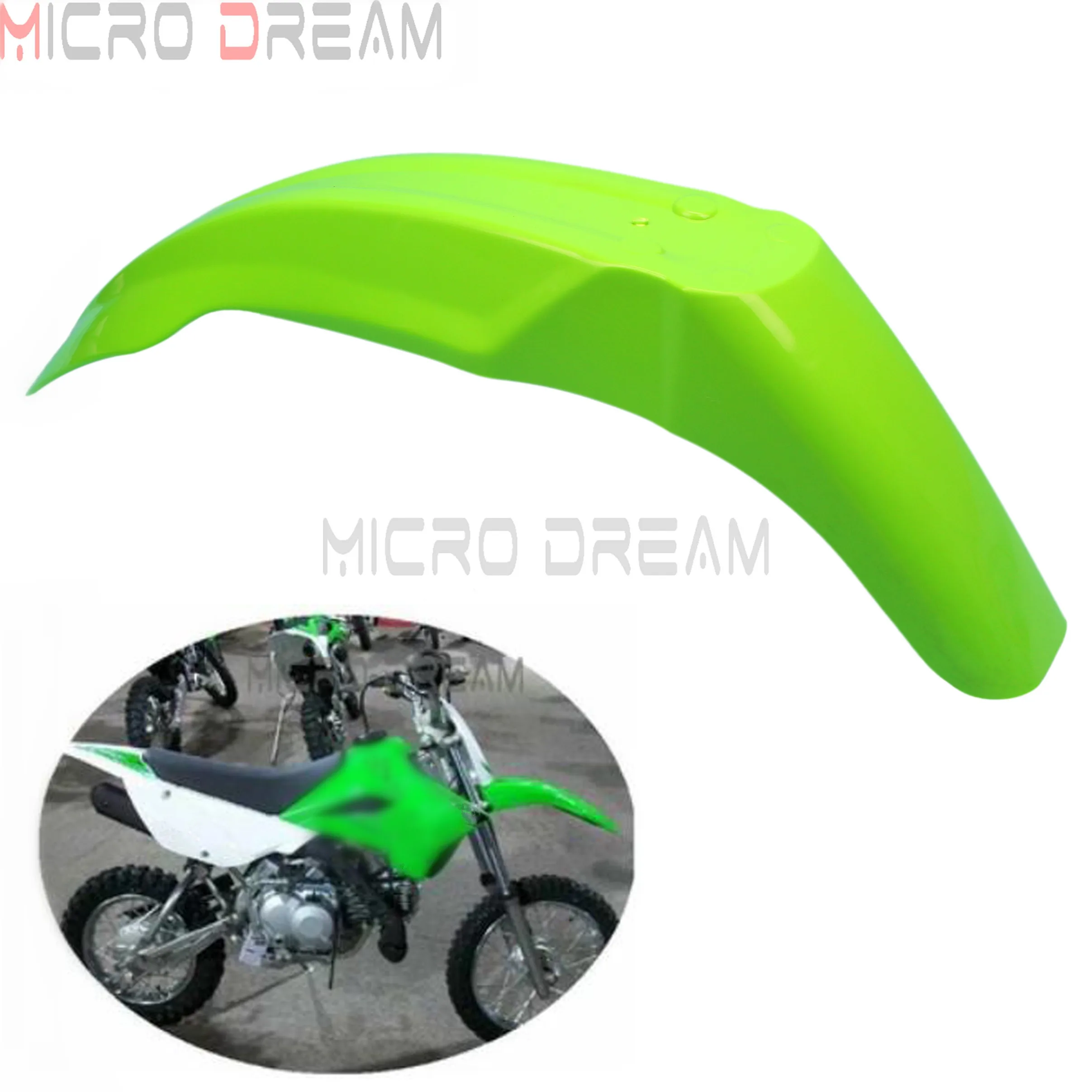 Зелёное переднее крыло Supermoto MX Enduro брызговики для Kawasaki KLR KLX KX 450R 250 140L 110L 125 85