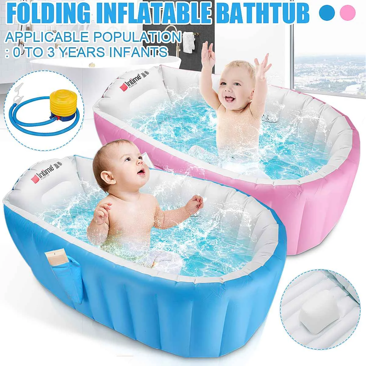 

98x65x28 см портативная складная детская ванна для купания для домашнего использования детский надувной бассейн