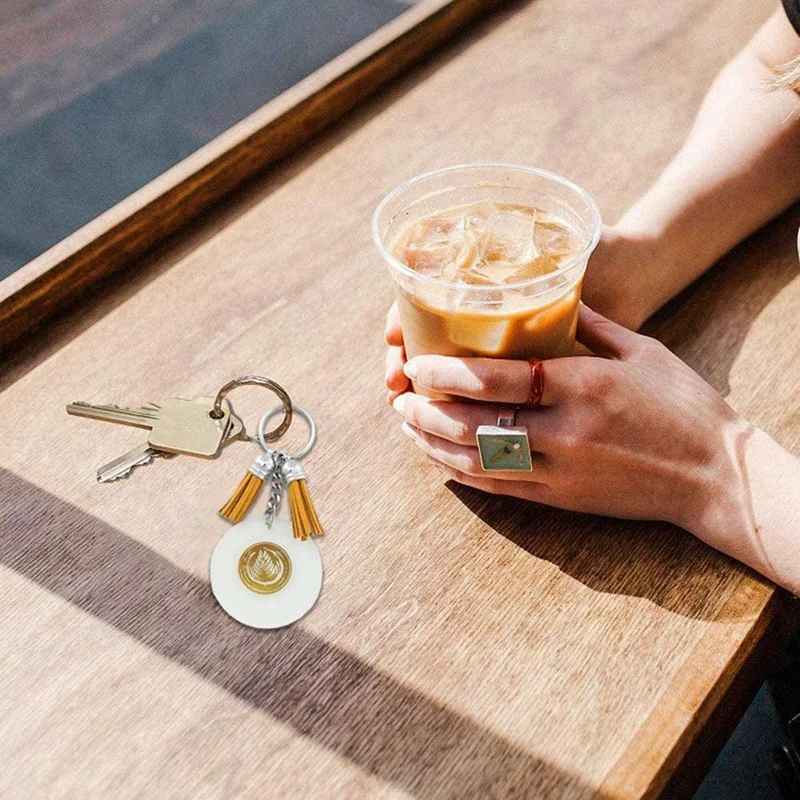 400Pcs Tassel Keychain Key Chains and Tassels Set & 144Pcs Acrylic Transparent Discs Blank Keychains Circle Key Chains