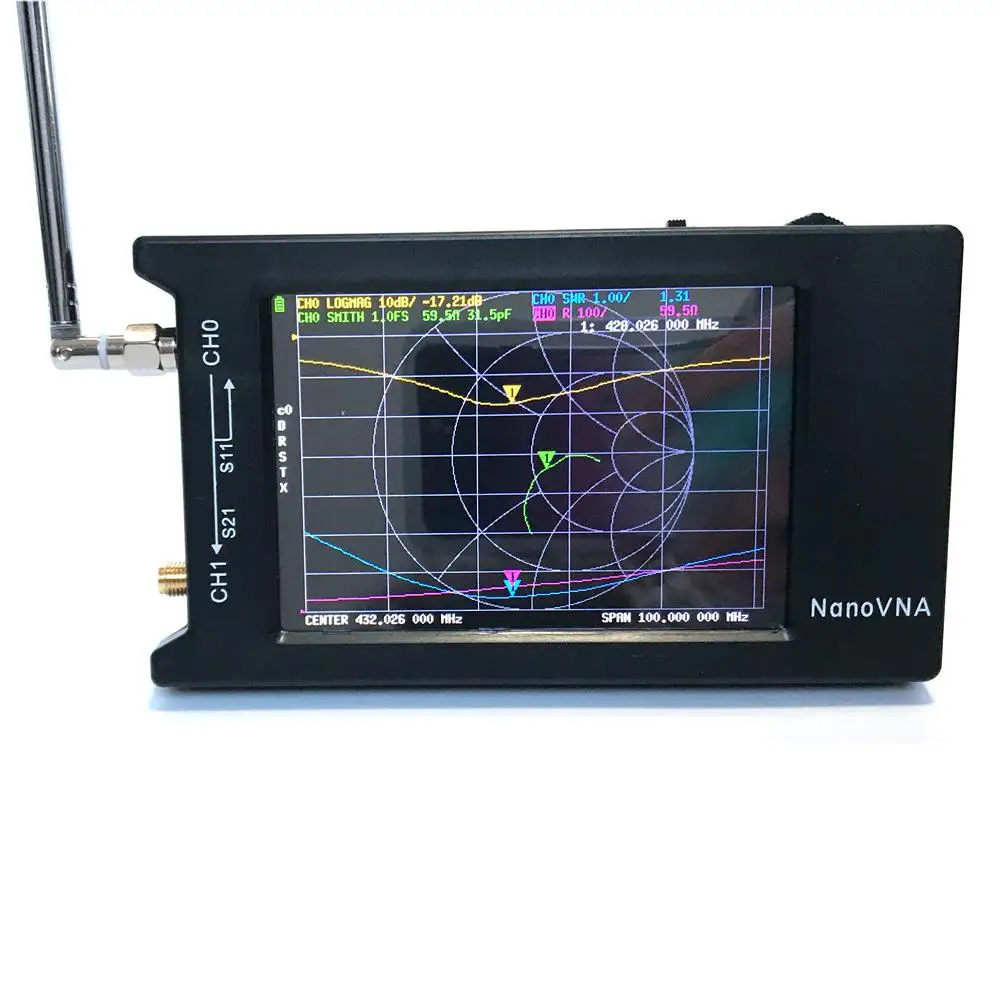 NanoVNA-H NanoVNA-H4 10 кГц ~ 1,5 ГГц, 4-дюймовый анализатор сетевой антенны LCDHF VHF UHF UV Vector + аккумулятор 1950 мАч + пластиковый чехол
NanoVNA-H NanoVNA-H4 10 кГц ~ 1,5 ГГц, 4-дюймовый анализатор сетевой антенны LCDHF VHF UHF UV Vector + аккумулятор 1950 мАч + пластиковый чехол
