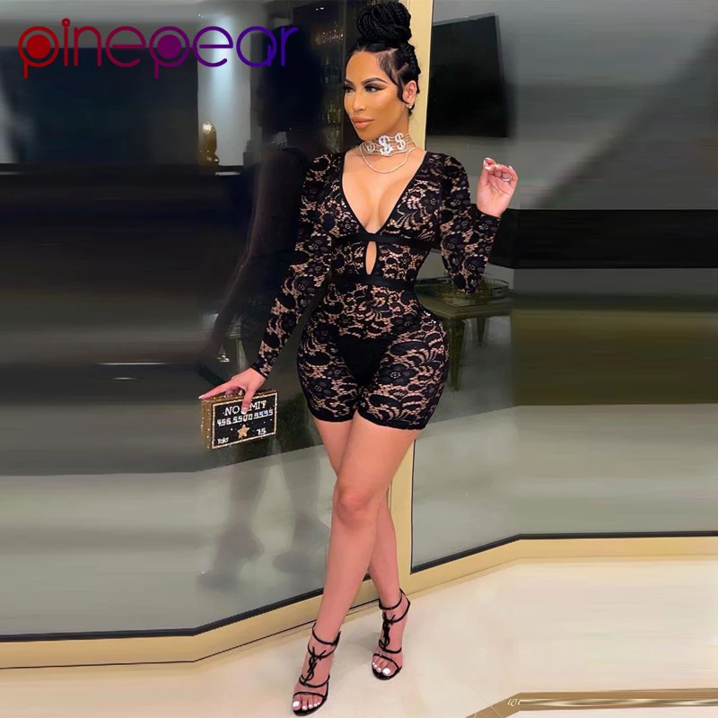 PinePear Sexy Women Lace Romper Ladies Bodycon Jumpsuit Deep V-Neck Bodycon Long Sleeve Leotard Playsuit Bodysuit Drop Shipping
PinePear Sexy Women Lace Romper Ladies Bodycon Jumpsuit Deep V-Neck Bodycon Long Sleeve Leotard Playsuit Bodysuit Drop Shipping
