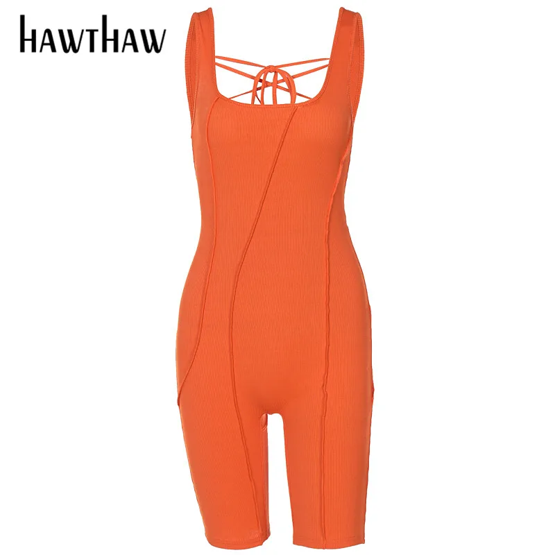 Hawthaw Women Summer Sleeveless Backless Bodycon Sportswear Fitness Workout Playuist Romper 2021 Female Clothing Streetwear
Hawthaw Women Summer Sleeveless Backless Bodycon Sportswear Fitness Workout Playuist Romper 2021 Female Clothing Streetwear